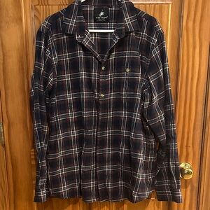Black Brown 1826 Men's Plaid Casual Button Down Shirt - Black and Brown